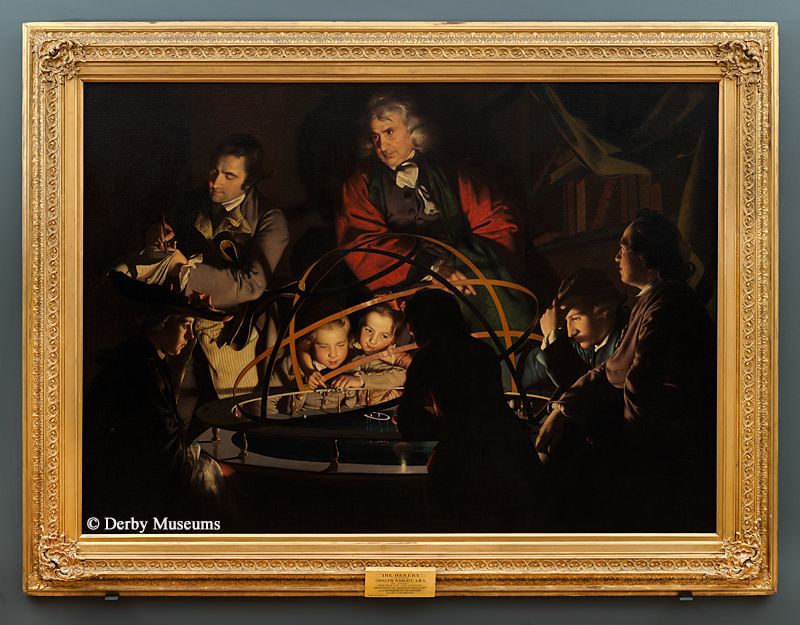 Joseph Wright of Derby: A Philosopher Giving That Lecture on the Orrery in Which a Lamp Is Put in Place, 1764-1766