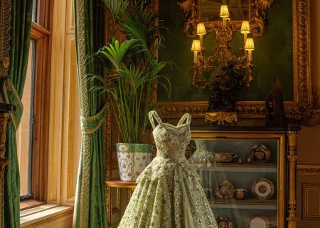 Displayed in the Green Drawing  Room at Windsor Castle