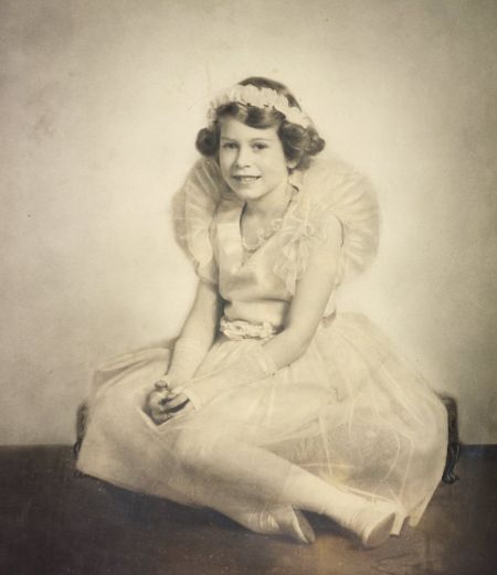 Queen Elizabeth II  when Princess Elizabeth of  York, Elliott & Fry, 1934.