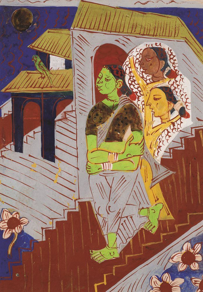 K. G. Subramanyan, Untitled, c.1950s. Gouache on paper.