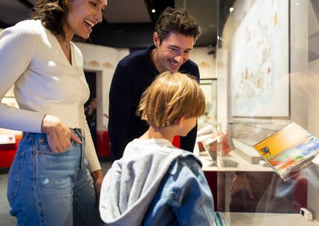Families discovering the world of fairy tales at the British Library exhibition