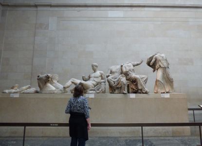 Parthenon Marbles displayed in the British Museum during a private guided tour