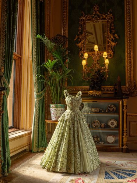 Displayed in the Green Drawing  Room at Windsor Castle