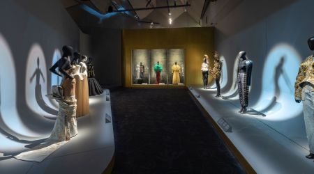 Schiaparelli exhibition at the Victoria and Albert Museum in London, overview of the display