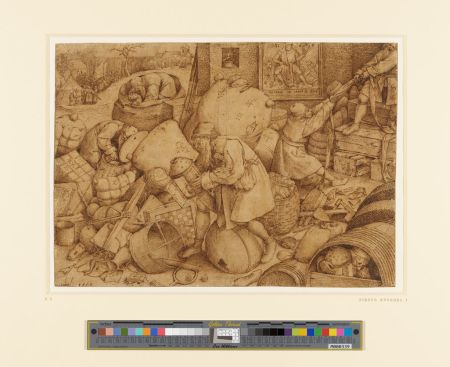 'Elck' or 'Everyman' study for a print, Pieter Bruegel the Elder, 1558