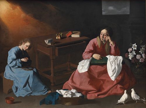 Francisco de Zurbarán, Christ and the Virgin in the House at Nazareth, about 1640.