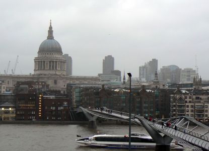 Stunning Thames view from the Tate Modern balcony during a cultural tour