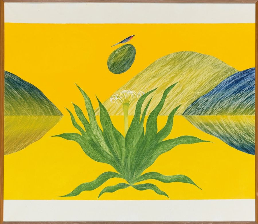 Jagdish Swaminathan, Untitled (Lily by my Window), circa early 1970s. Oil on canvas