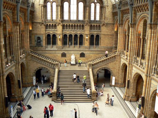 Historic building of the Natural History Museum in South Kensington, London