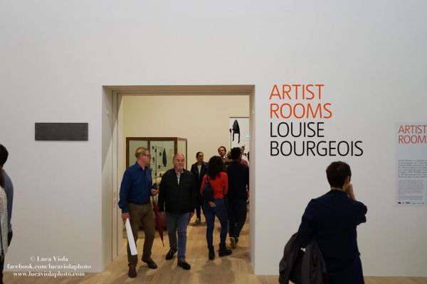 Visitors entering the Artist Rooms  at Tate Modern in London