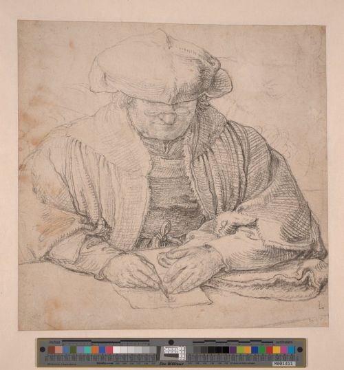 An old man drawing, Lucas van Leyden, 1512