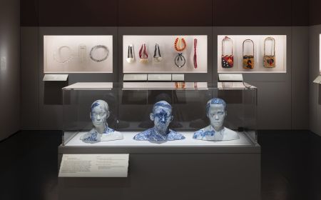 Ah Xian China China Bust no. 4 porcelain sculpture in the Rising Voices exhibition at the V&A London