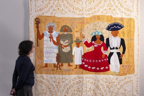 Aline Amaru, La Famille Pomare (tifaifai) (Pa'oti style), 1991, Aline Amaru Estate by David Parry for the V&A