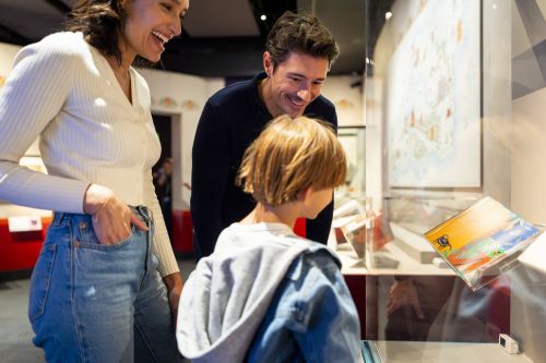 Families discovering the world of fairy tales at the British Library exhibition