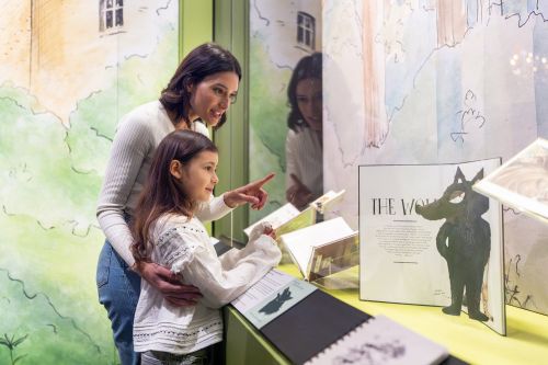 Interactive family experience at the Fairy Tales exhibition at the British Library