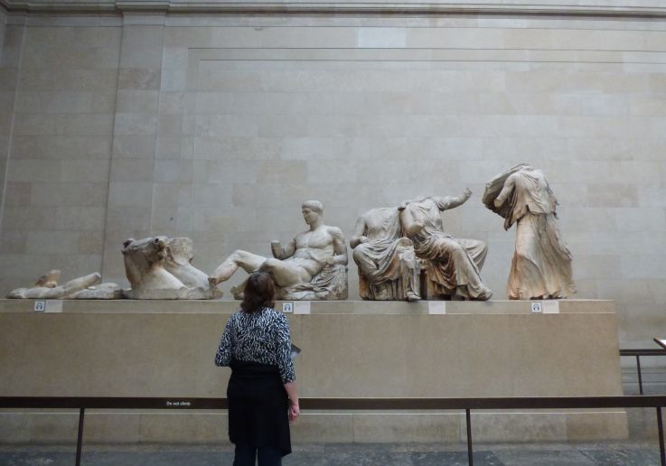 Parthenon Marbles displayed in the British Museum during a private guided tour