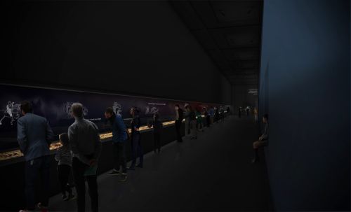 Concept visualisation of the Bayeux Tapestry gallery at the British Museum