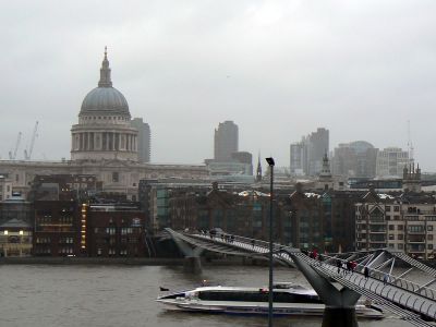 Stunning Thames view from the Tate Modern balcony during a cultural tour