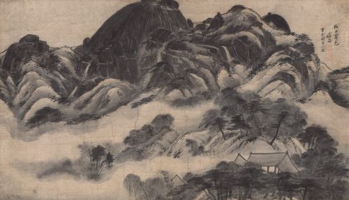 Ink-washed peaks and rising mist in Jeong Seon's Clearing after Rain on Mount Inwang