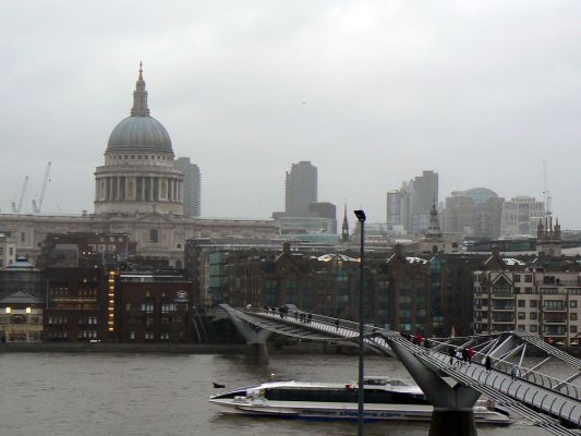 Stunning Thames view from the Tate Modern balcony during a cultural tour