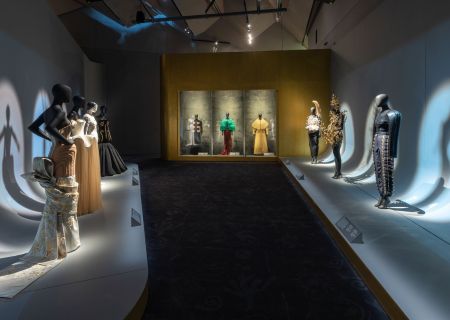 Schiaparelli exhibition at the Victoria and Albert Museum in London, overview of the display