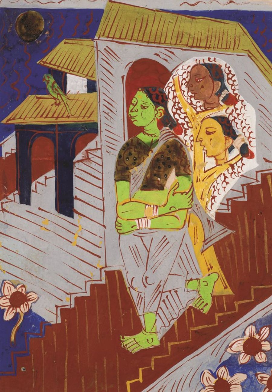 K. G. Subramanyan, Untitled, c.1950s. Gouache on paper.